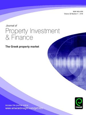 cover image of Journal of Property Investment & Finance, Volume 32, Issue 1
